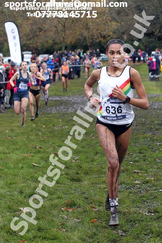 Womens under-17s and under-20s, 2019 European Cross Country Trials and British Cross Challenge, Sefton Park, Liverpool.  Photo: David T. Hewitson/Sports for All Pics